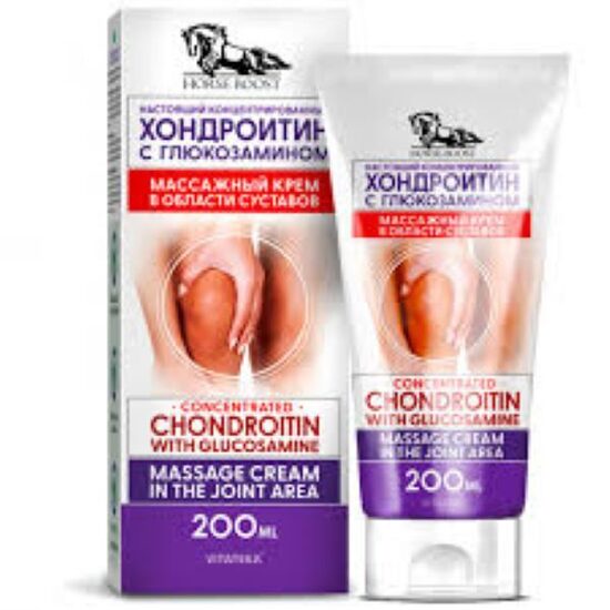 Masāžas krēms locītavām "Hondroitīns ar glikozamīnu", 200ml